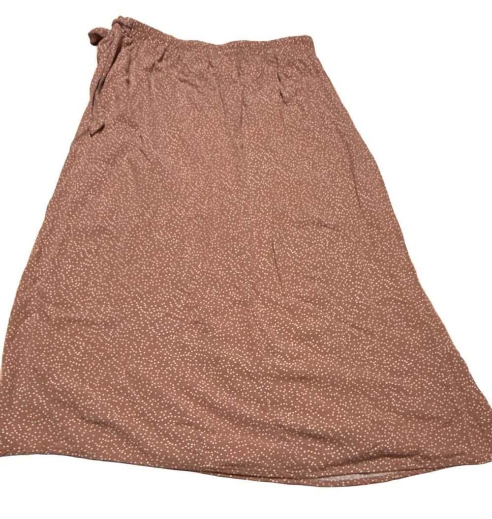 Urban Romantics Midi Skirt Size M Pink White Dot Wrap Tie